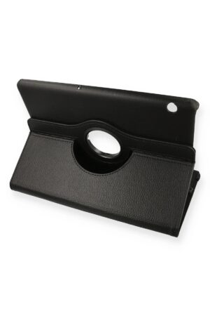 Huawei MediaPad T5 10 Kılıf 360 Tablet Deri Kılıf - Siyah-(5796)