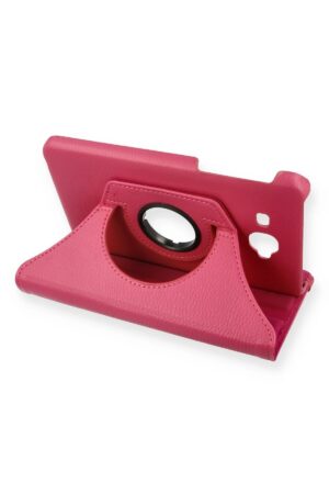 Samsung Galaxy T280 Tab A 7 Kılıf 360 Tablet Deri Kılıf - Pembe-(5796)
