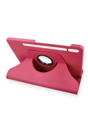 Samsung Galaxy T870 Tab S7 11 Kılıf 360 Tablet Deri Kılıf - Pembe-(5796)
