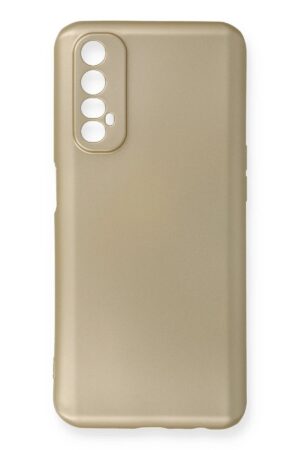 Realme 7 Kılıf First Silikon - Gold-(5796)
