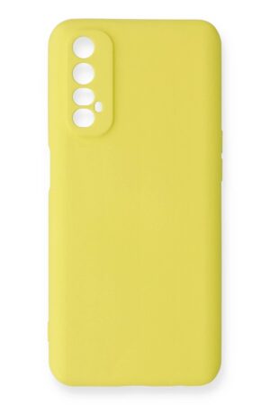 Realme 7 Kılıf Nano içi Kadife Silikon - Sarı-(5796)