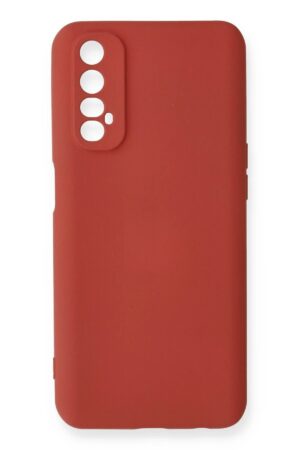 Realme 7 Kılıf Nano içi Kadife Silikon - Kiremit-(5796)