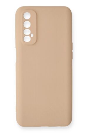 Realme 7 Kılıf Nano içi Kadife Silikon - Pudra-(5796)