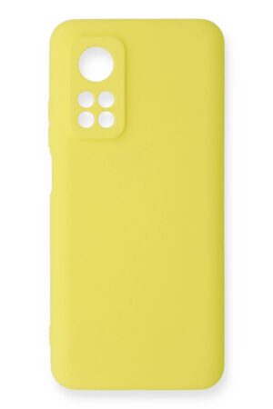 Xiaomi Mi 10T Kılıf Nano içi Kadife Silikon - Sarı-(5796)