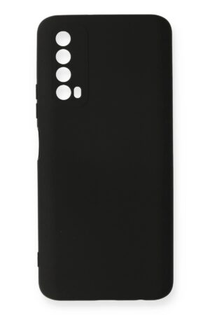 Huawei P Smart 2021 Kılıf Nano içi Kadife Silikon - Siyah-(5796)