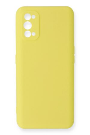 Realme 7 Pro Kılıf Nano içi Kadife Silikon - Sarı-(5796)