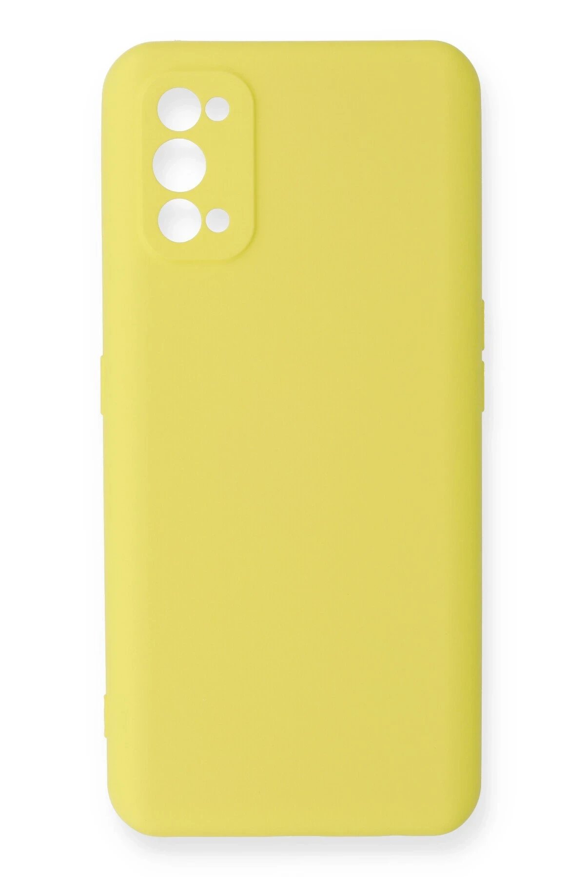 Realme 7 Pro Kılıf Nano içi Kadife Silikon - Sarı-(5796)