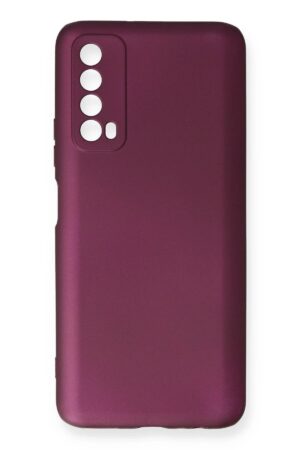 Huawei P Smart 2021 Kılıf First Silikon - Mürdüm-(5796)