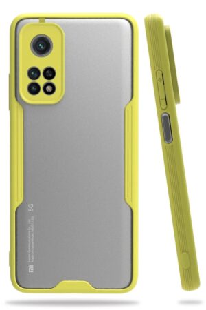 Xiaomi Mi 10T Pro Kılıf Platin Silikon - Sarı-(5796)
