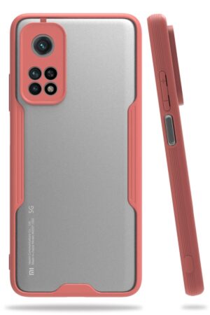 Xiaomi Mi 10T Pro Kılıf Platin Silikon - Pembe-(5796)
