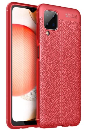 Samsung Galaxy A12 Kılıf Auto Focus Kapak - Kırmızı-(5796)