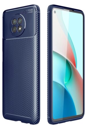 Xiaomi Redmi Note 9 5G Kılıf Auto Focus Karbon Kapak - Lacivert-(5796)