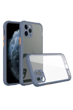 iPhone 11 Pro Max Kılıf Miami Şeffaf Silikon - Gri-(5796)