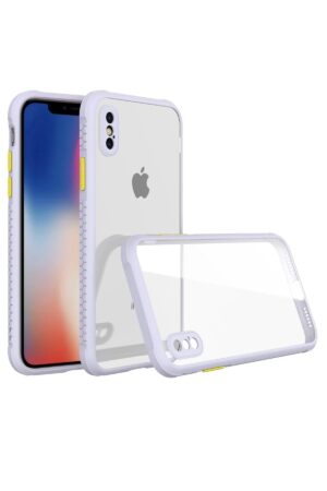 iPhone XS Max Kılıf Miami Şeffaf Silikon - Lila-(5796)