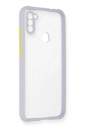 Samsung Galaxy A11 Kılıf Miami Şeffaf Silikon - Lila-(5796)
