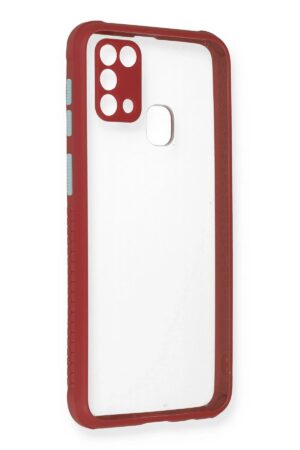 Samsung Galaxy M31 Kılıf Miami Şeffaf Silikon - Fuşya-(5796)