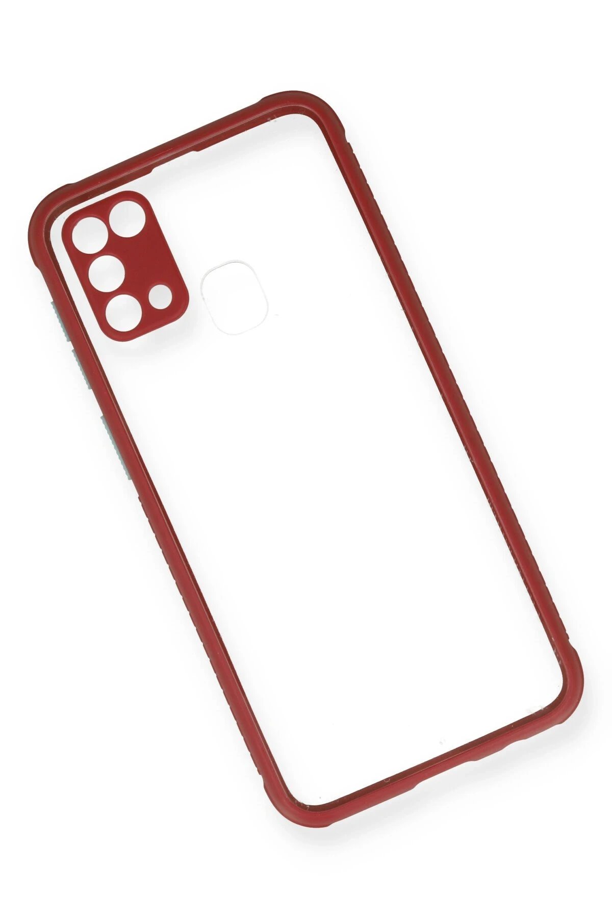 Samsung Galaxy M31 Kılıf Miami Şeffaf Silikon - Fuşya-(5796) - Görsel 3