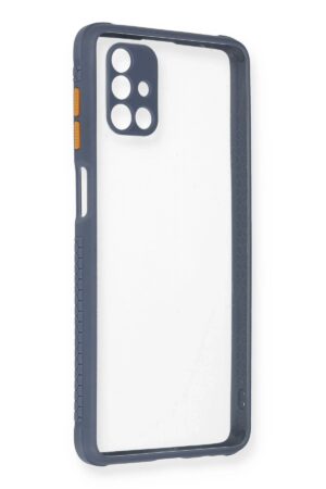 Samsung Galaxy M51 Kılıf Miami Şeffaf Silikon - Gri-(5796)