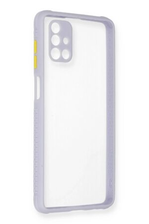 Samsung Galaxy M51 Kılıf Miami Şeffaf Silikon - Lila-(5796)