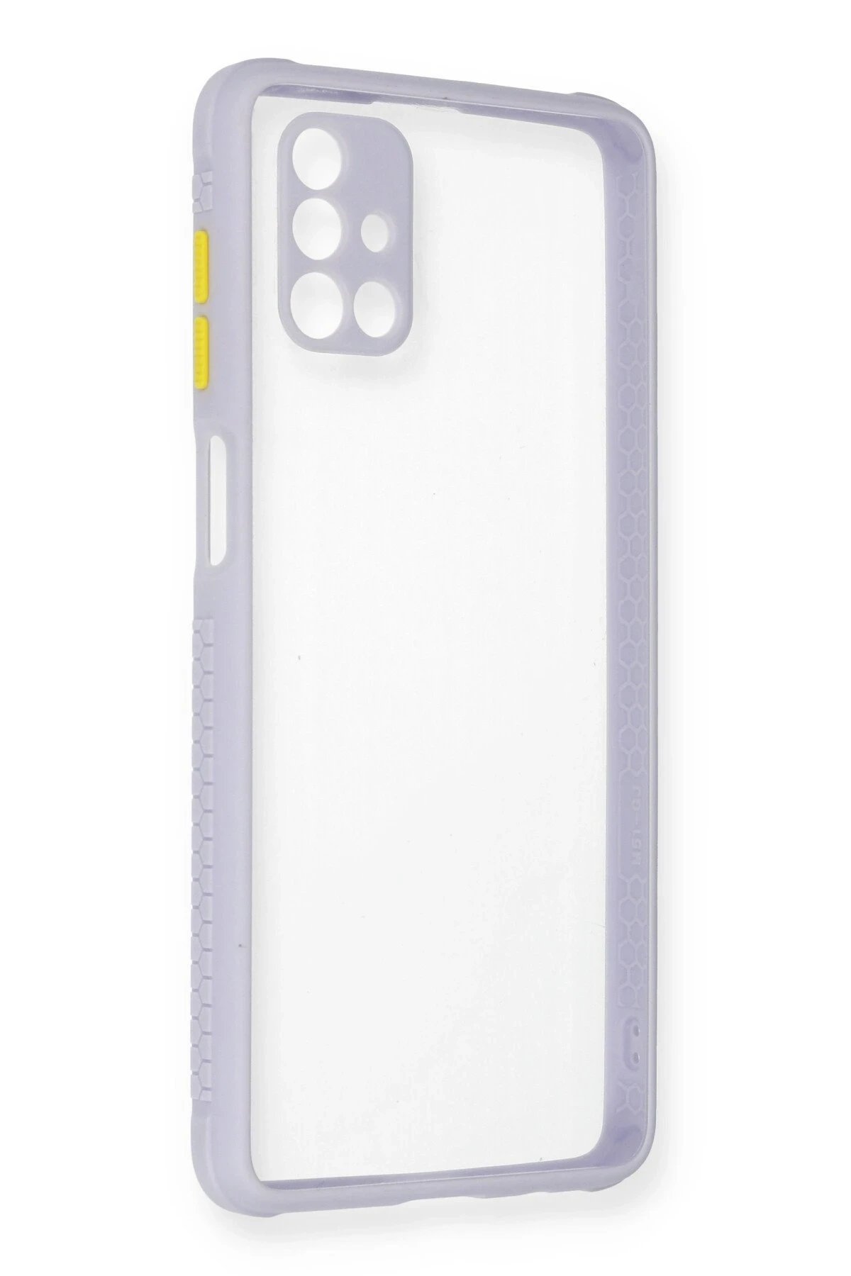 Samsung Galaxy M51 Kılıf Miami Şeffaf Silikon - Lila-(5796)