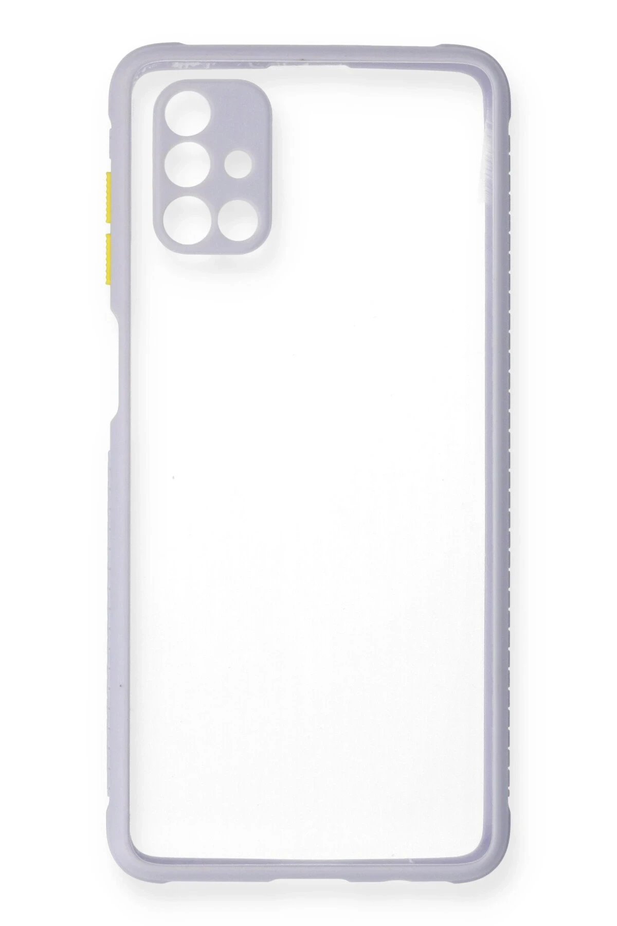 Samsung Galaxy M51 Kılıf Miami Şeffaf Silikon - Lila-(5796) - Görsel 2