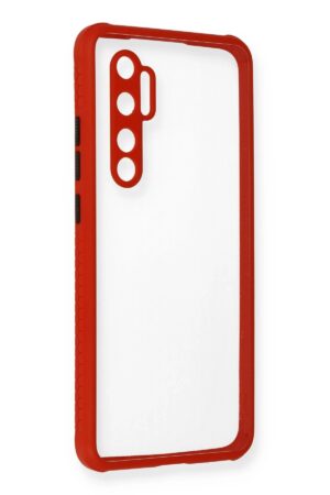 Xiaomi Mi Note 10 Lite Kılıf Miami Şeffaf Silikon - Kırmızı-(5796)
