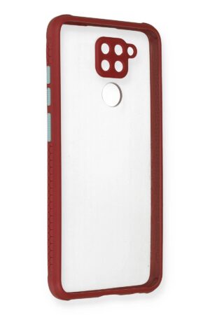 Xiaomi Redmi Note 9 Kılıf Miami Şeffaf Silikon - Fuşya-(5796)