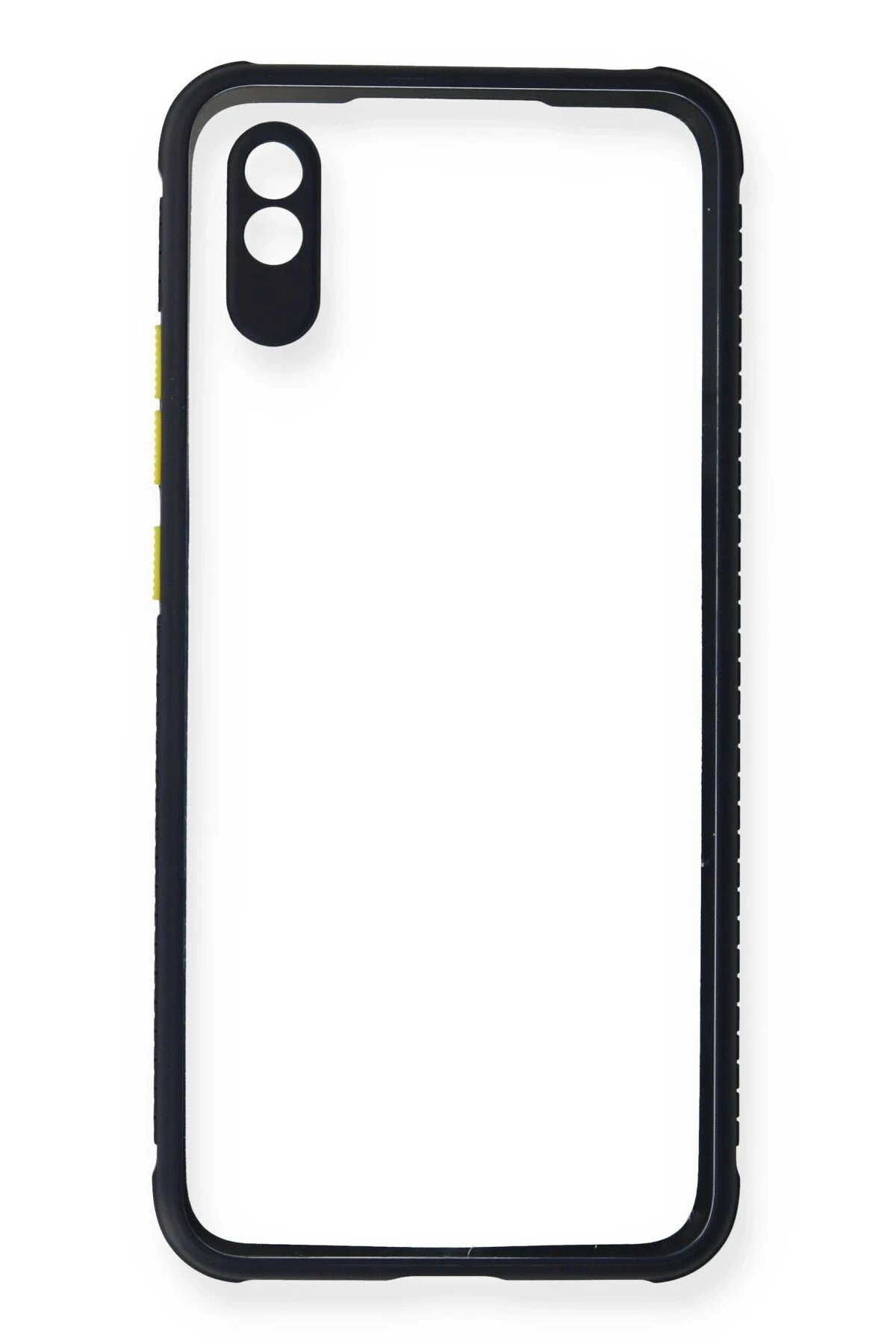 Xiaomi Redmi 9A Kılıf Miami Şeffaf Silikon - Lacivert-(5796) - Görsel 2