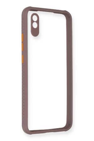 Xiaomi Redmi 9A Kılıf Miami Şeffaf Silikon - Açık Mor-(5796)