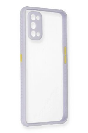 Realme 7 Pro Kılıf Miami Şeffaf Silikon - Lila-(5796)