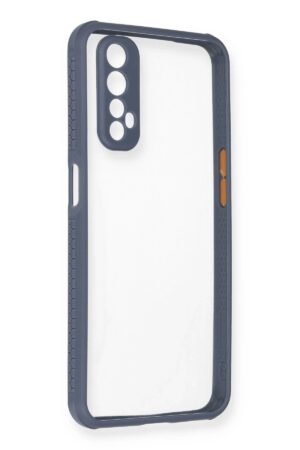 Realme 7 Kılıf Miami Şeffaf Silikon - Gri-(5796)