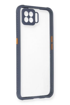 Oppo A73 Kılıf Miami Şeffaf Silikon - Gri-(5796)