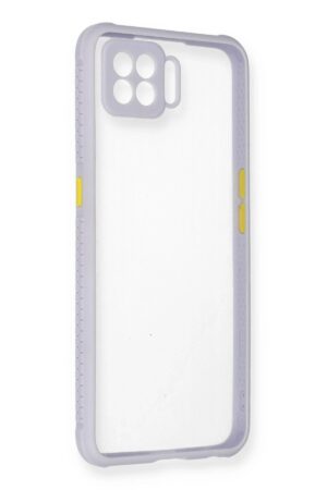 Oppo A73 Kılıf Miami Şeffaf Silikon - Lila-(5796)