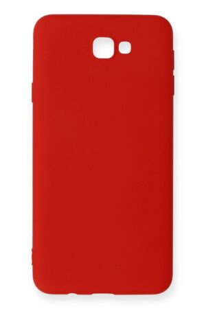 Samsung Galaxy J7 Prime Kılıf Nano içi Kadife Silikon - Kırmızı-(5796)