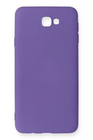Samsung Galaxy J7 Prime Kılıf Nano içi Kadife Silikon - Mor-(5796)