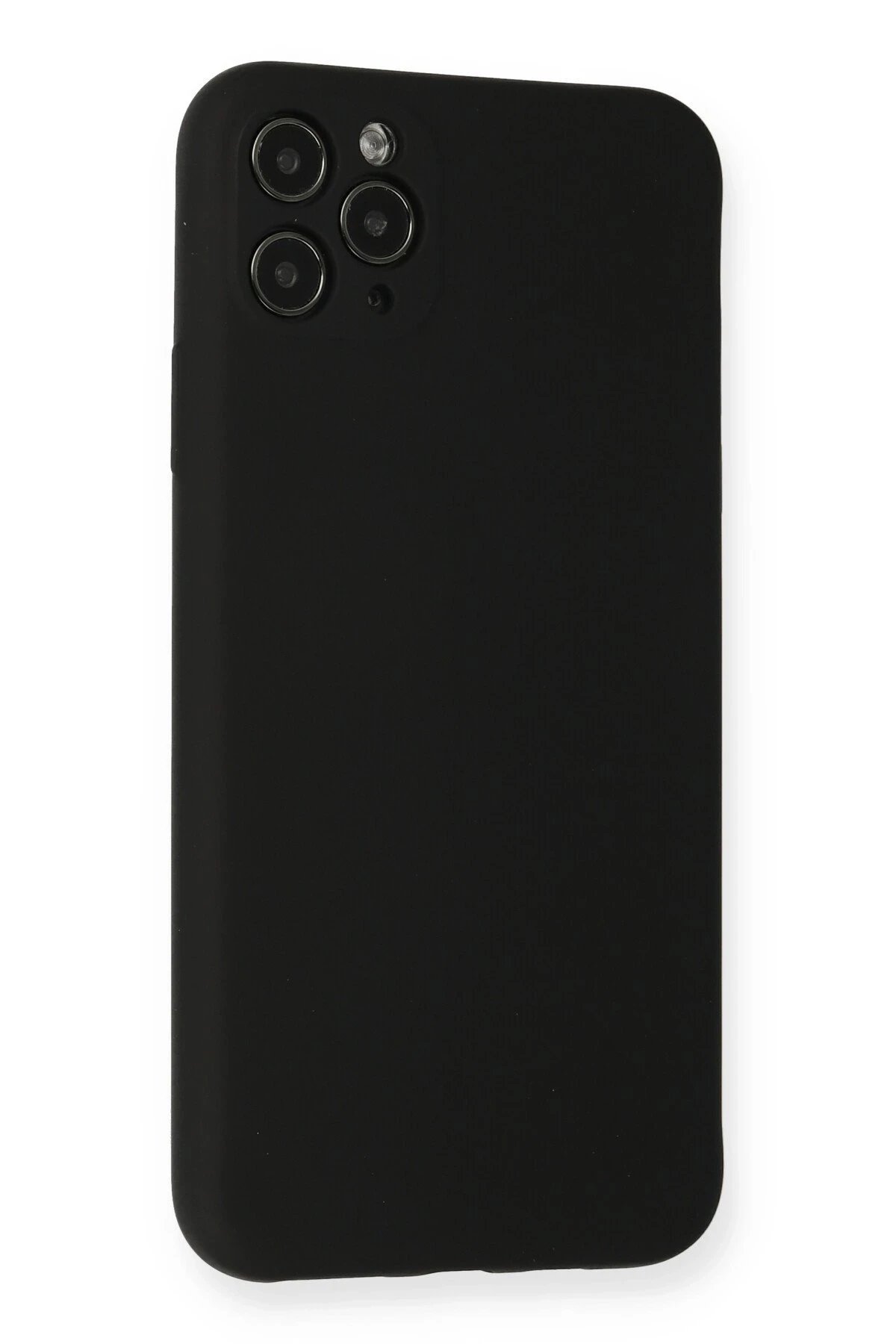 iPhone 11 Pro Max Kılıf Nano içi Kadife Silikon - Siyah-(5796) - Görsel 3