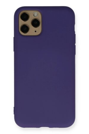 iPhone 11 Pro Max Kılıf Nano içi Kadife Silikon - Mor-(5796)