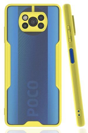 Xiaomi Pocophone X3 Kılıf Platin Silikon - Sarı-(5796)