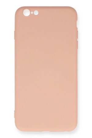 iPhone 6 Plus Kılıf Nano içi Kadife Silikon - Pudra-(5796)