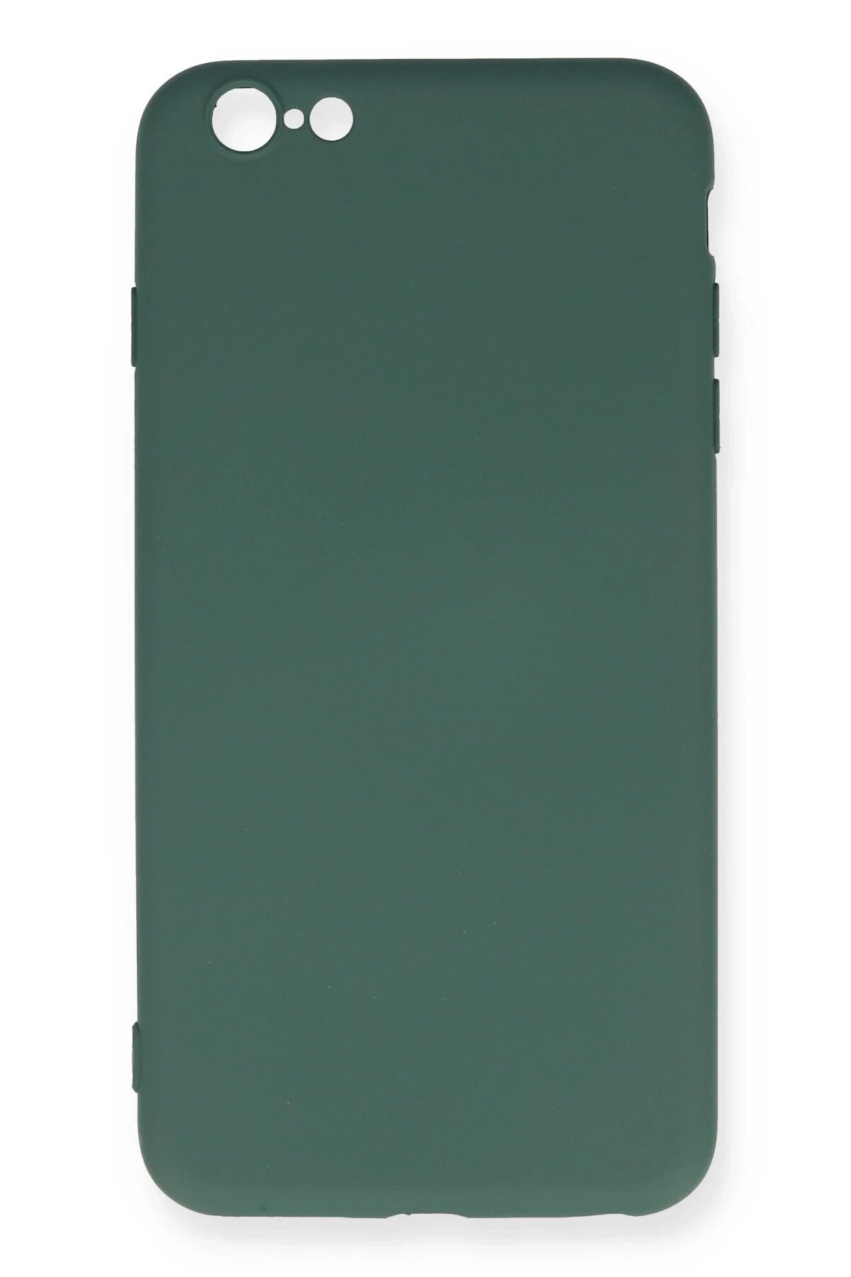 iPhone 6 Plus Kılıf Nano içi Kadife Silikon - Koyu Yeşil-(5796)