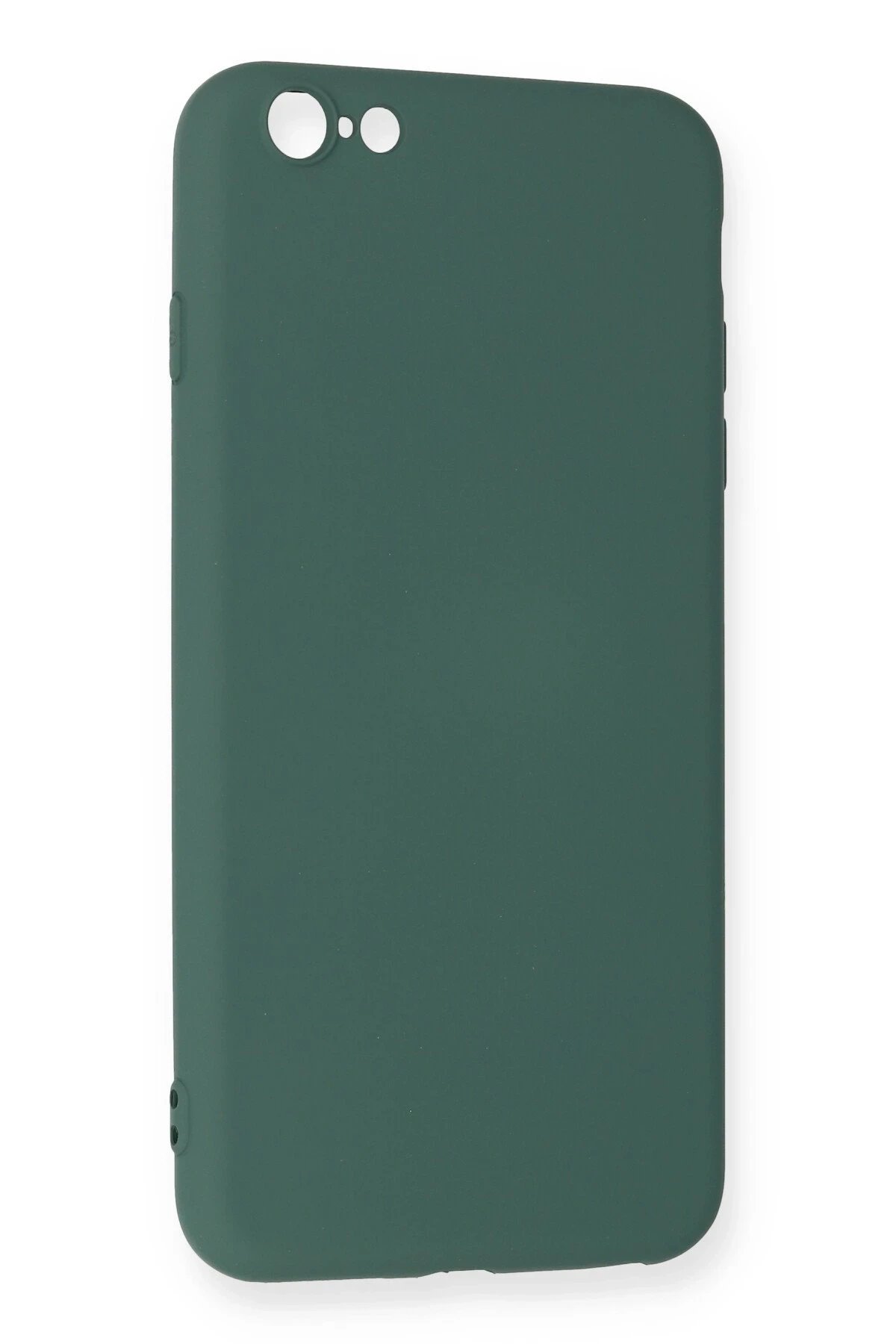 iPhone 6 Plus Kılıf Nano içi Kadife Silikon - Koyu Yeşil-(5796) - Görsel 3