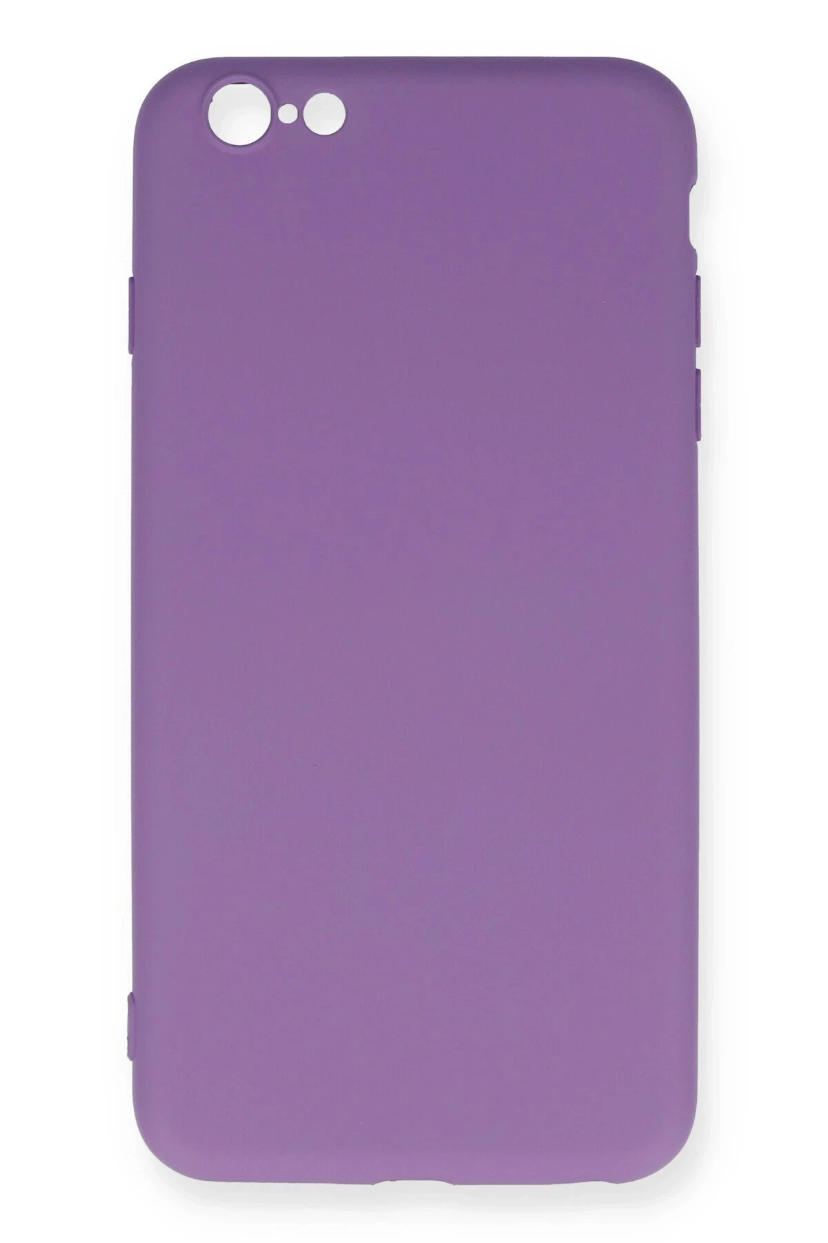 iPhone 6 Plus Kılıf Nano içi Kadife Silikon - Mor-(5796)
