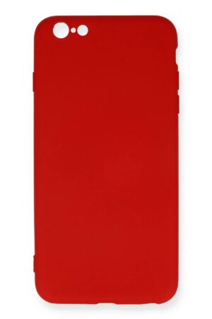 iPhone 6 Plus Kılıf Nano içi Kadife Silikon - Kırmızı-(5796)