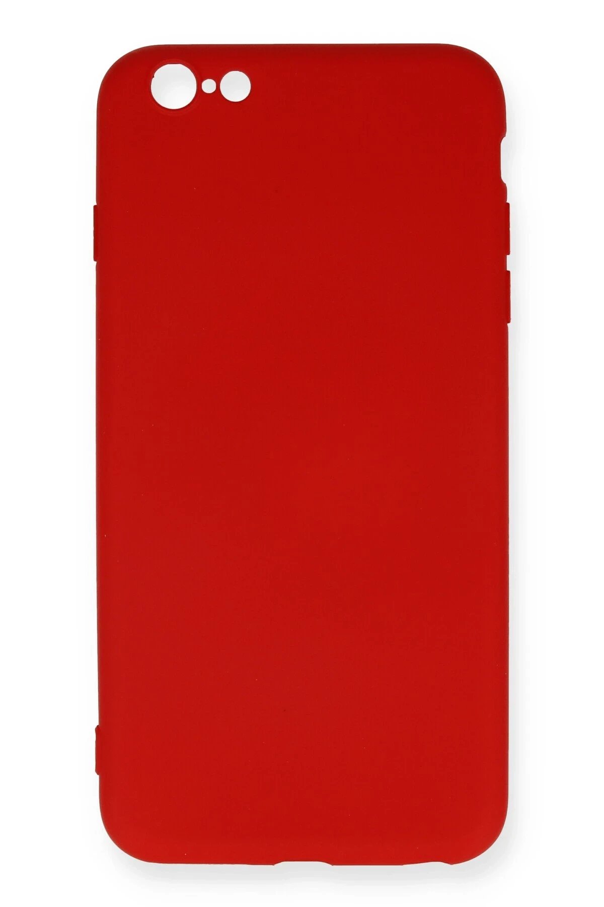 iPhone 6 Plus Kılıf Nano içi Kadife Silikon - Kırmızı-(5796)