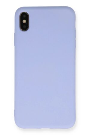 iPhone X Kılıf Nano içi Kadife Silikon - Lila-(5796)
