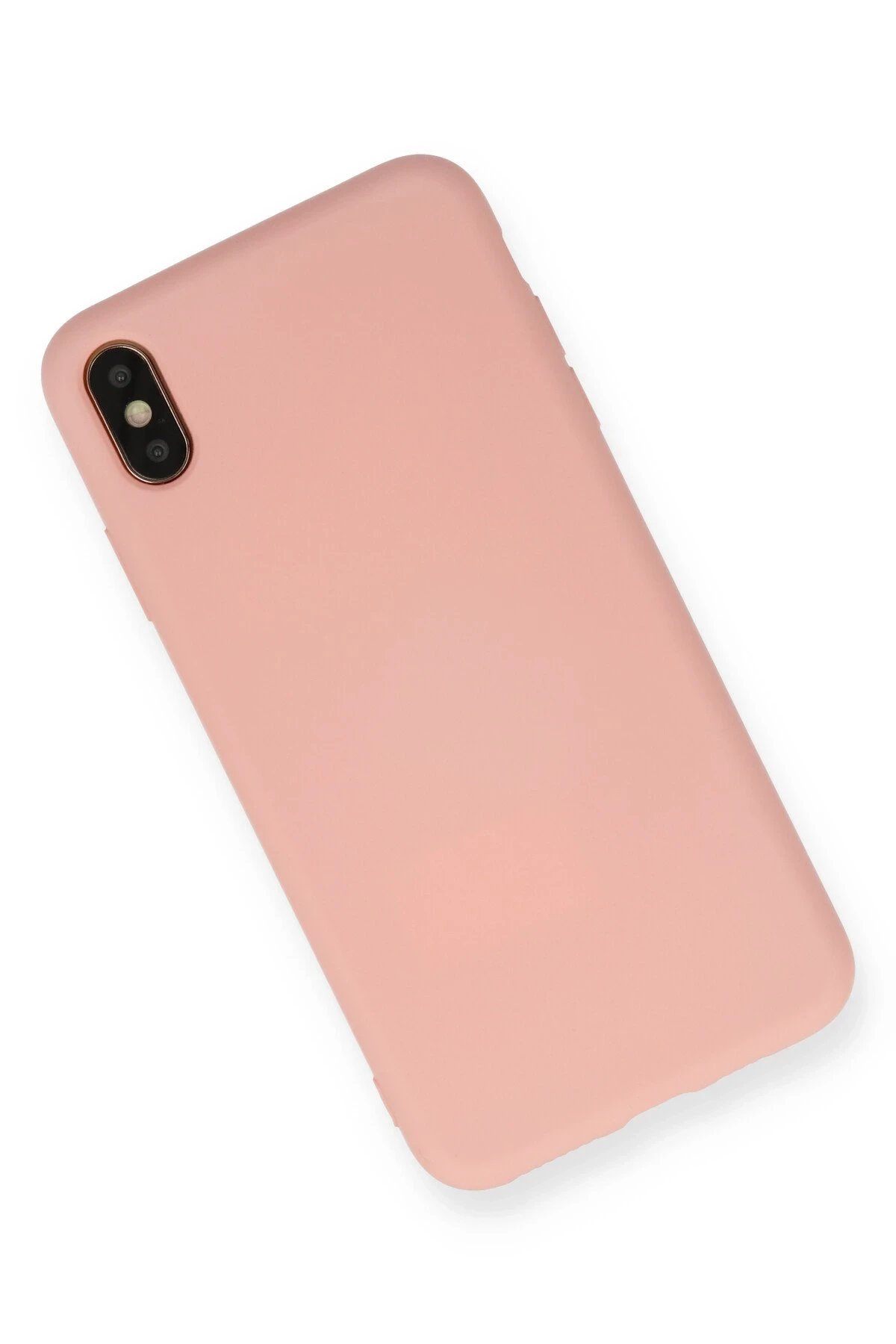iPhone XS Max Kılıf Nano içi Kadife Silikon - Pudra-(5796) - Görsel 2