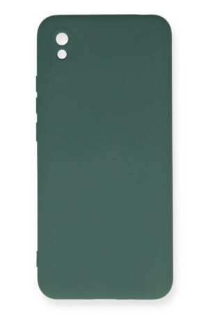 Xiaomi Redmi 9A Kılıf Nano içi Kadife Silikon - Koyu Yeşil-(5796)