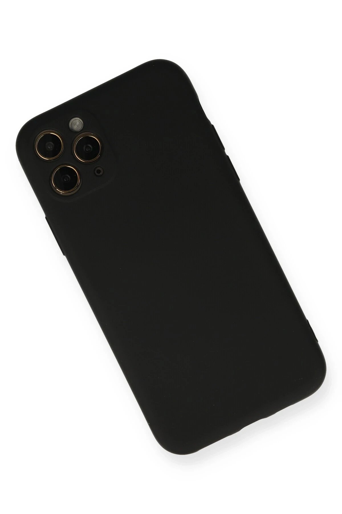 iPhone 11 Pro Kılıf Nano içi Kadife Silikon - Siyah-(5796) - Görsel 2