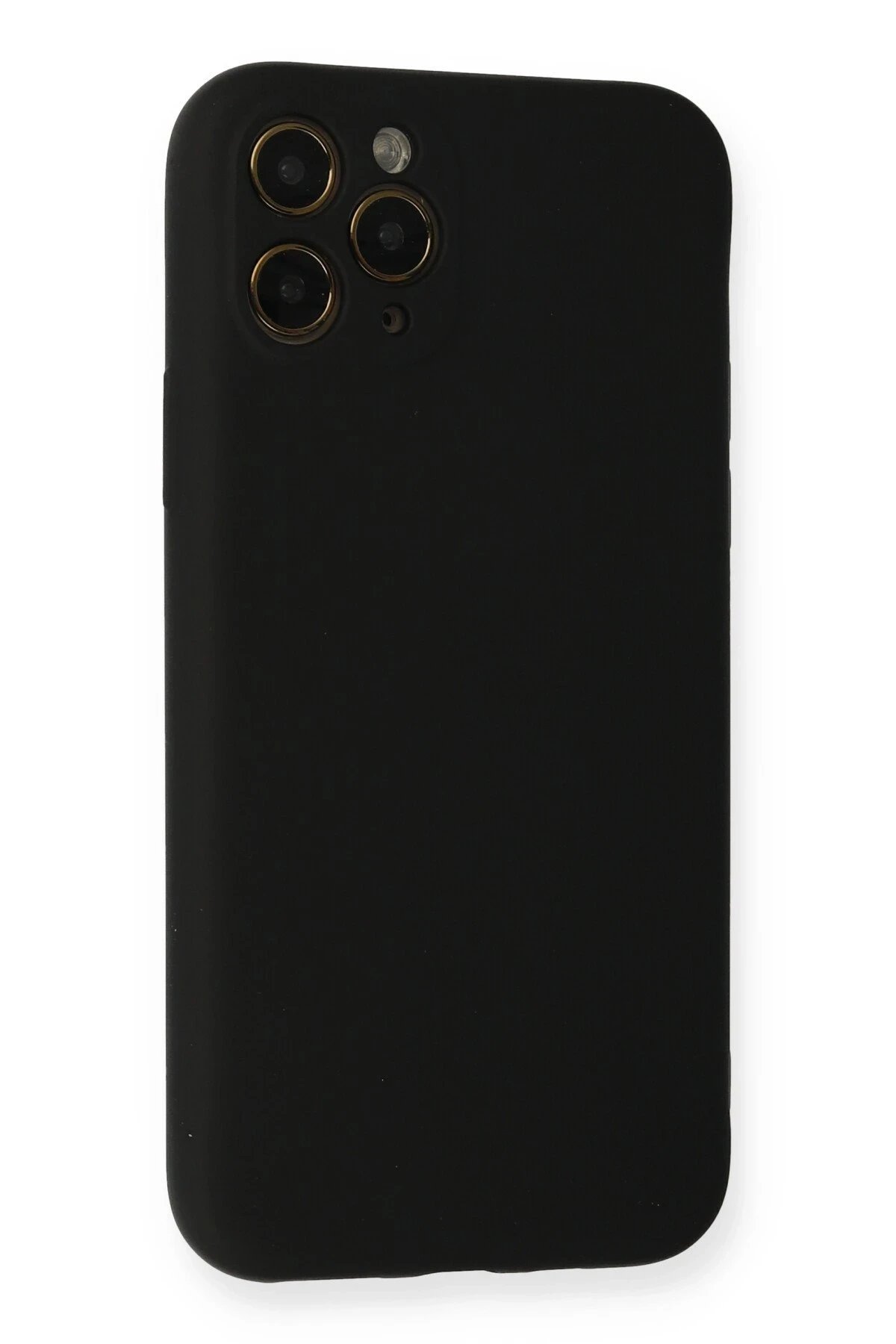 iPhone 11 Pro Kılıf Nano içi Kadife Silikon - Siyah-(5796) - Görsel 3