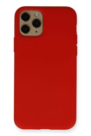 iPhone 11 Pro Kılıf Nano içi Kadife Silikon - Kırmızı-(5796)